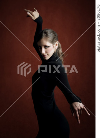 Pretty Woman in a Black Dress 8080176