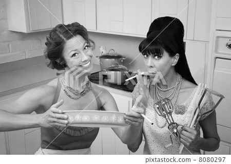 Happy Housewife with Friend 8080297