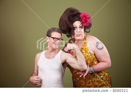 Man Showing Off Bicep 8080321