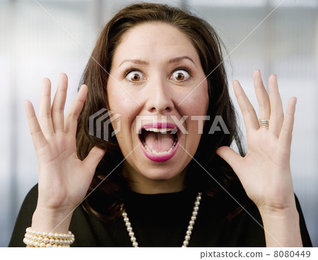 Screaming Hispanic Woman Screaming Hispanic Woman 8080449