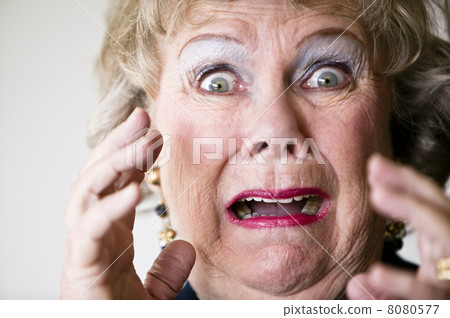 Horrified Senior Woman Horrified Senior Woman 8080577