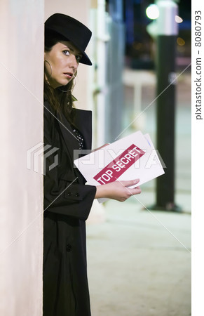 Spy with Top Secret Document 8080793
