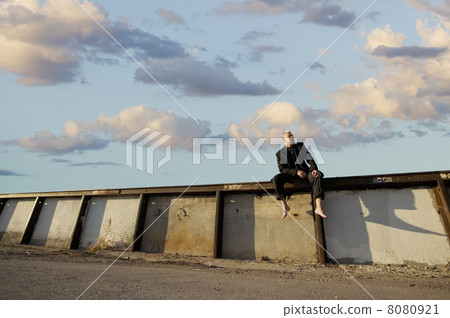 Punk Businessman on a Wall Punk Businessman on a Wall 8080921