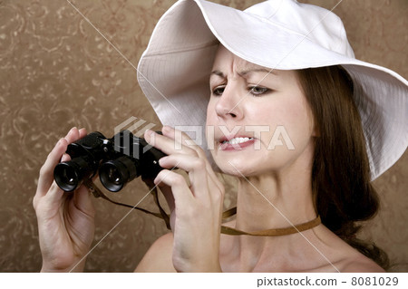 Woman with Sunglasses and Binoculars Woman with Sunglasses and Binoculars 8081029