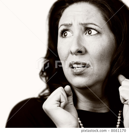 Frightened Hispanic Woman Frightened Hispanic Woman 8081170