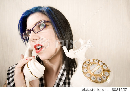 Pretty young woman on the phone 8081557