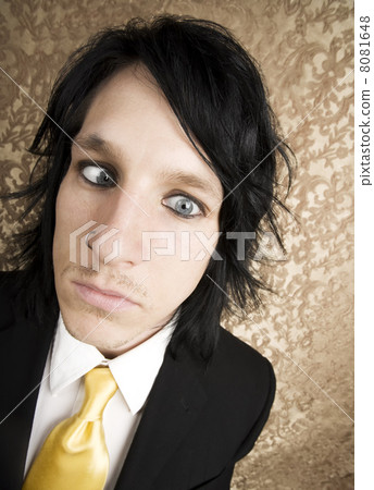 Rock and Roll Businessman with Crossed Eyes Rock and Roll Businessman with Crossed Eyes 8081648