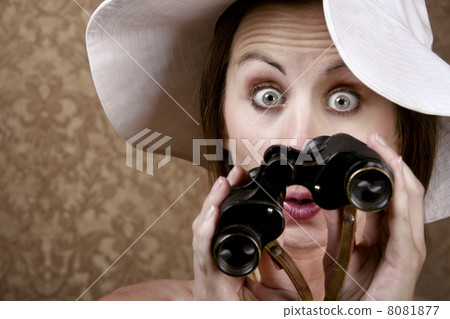 Woman with Sunglasses and Binoculars Woman with Sunglasses and Binoculars 8081877