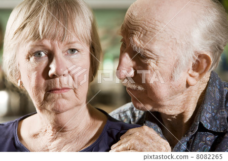 Portrait of Worried Senior Couple 8082265