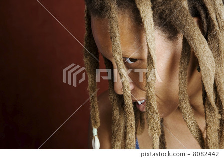 African American Woman with Dreadlocks African American Woman with Dreadlocks 8082442