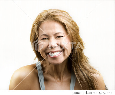 Ethnic woman on white background 8082482
