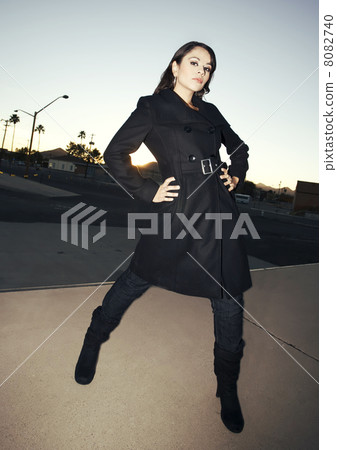 Beautiful Woman in a Trenchcoat 8082740