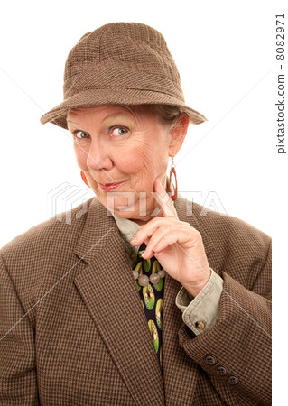Senior woman in male clothing Senior woman in male clothing 8082971