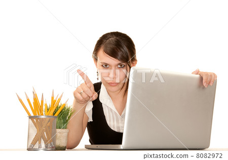 Woman with computer Woman with computer 8082972
