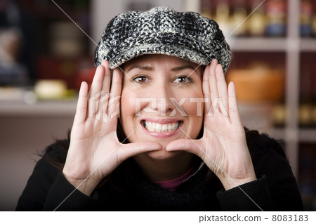 Pretty Woman Framing Her face Pretty Woman Framing Her face 8083183