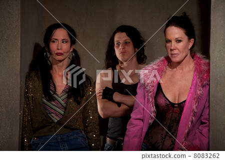 Prostitute in hallway with pimp 8083262