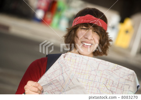 Young Man with a Map 8083270