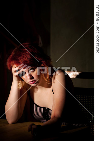 Depressed young woman Depressed young woman 8083333