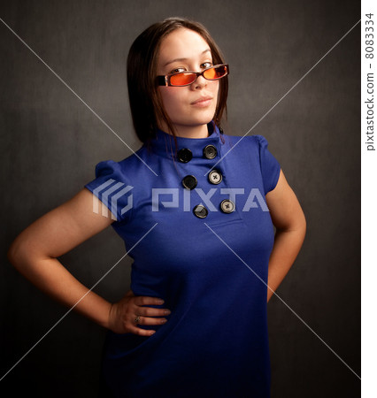 Pretty Woman in Blue Dress Pretty Woman in Blue Dress 8083334