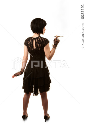 Retro woman with black hair 8083391