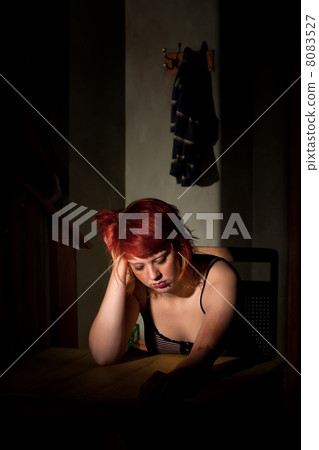 Depressed young woman 8083527