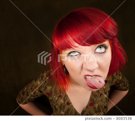 Punky Girl with Red Hair Punky Girl with Red Hair 8083536