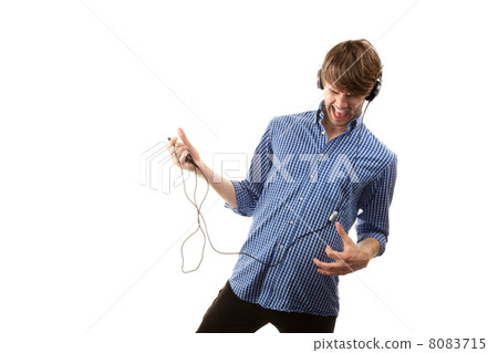 Tall Hipster with Headphones Tall Hipster with Headphones 8083715