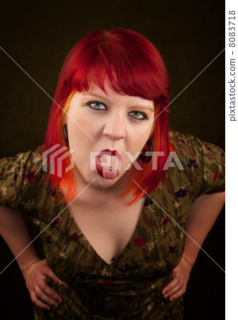 Punky Girl with Red Hair 8083718
