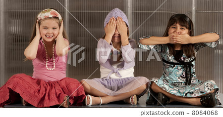 Three kids ignoring evil Three kids ignoring evil 8084068