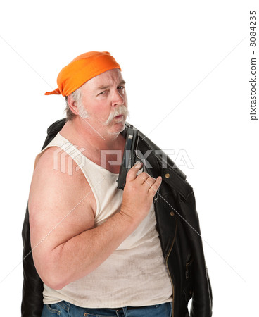 Biker with pistol 8084235