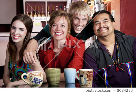 Friends in a Coffee House 8084253