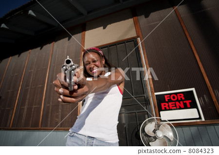 Woman with Gun Woman with Gun 8084323