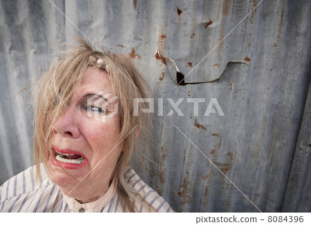 Homeless Woman Crying 8084396