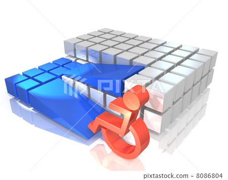 Abstract 3DCG illustration of accessibility 8086804