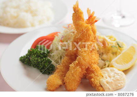 Fried shrimp set meal 8087276