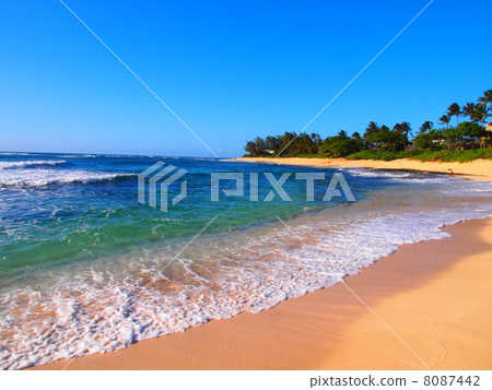 A landscape with a deep blue sea and a beautiful wave in a tropical country A landscape with a deep blue sea and a beautiful wave in a tropical country 8087442