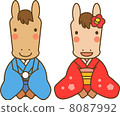 Horses in kimono 8087992