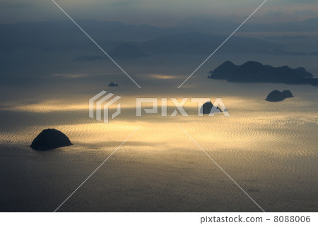 Viewing the Seto Inland Sea from Kyoto over Ehime Prefecture in the direction of Kure City Viewing the Seto Inland Sea from Kyoto over Ehime Prefecture in the direction of Kure City 8088006
