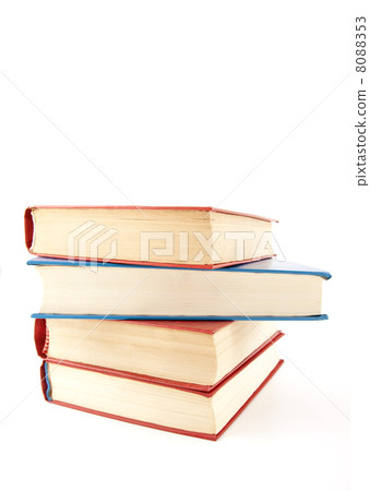 Heap of books on white 8088353