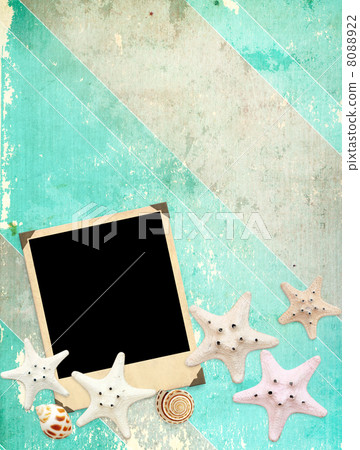Old photo and starfishes 8088922