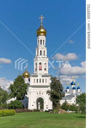 Temple complex in the village of Zavidovo. Russia. 8089701