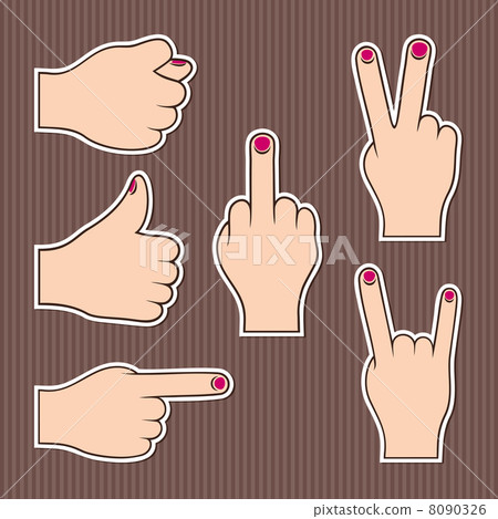 Fingers form signs Fingers form signs 8090326