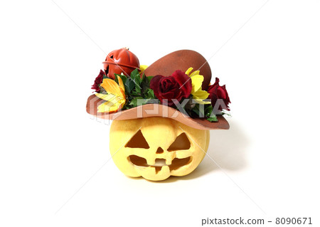 南瓜燈籠和女巫的帽子 8090671