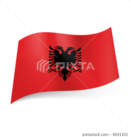 State flag of Albania.  8091302
