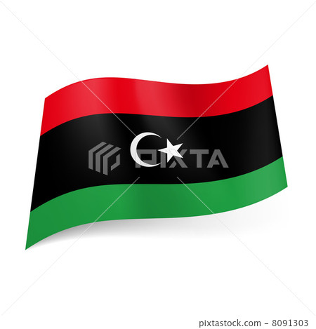 State flag of Libya. 8091303