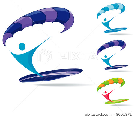 paraserfing icon set paraserfing icon set 8091871