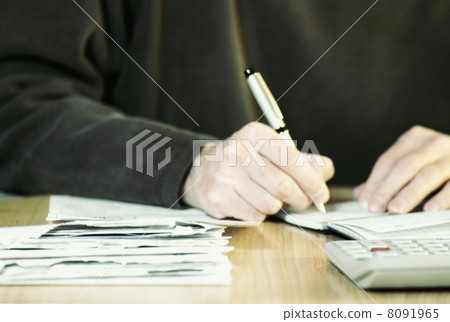 Man Writing a Check Man Writing a Check 8091965