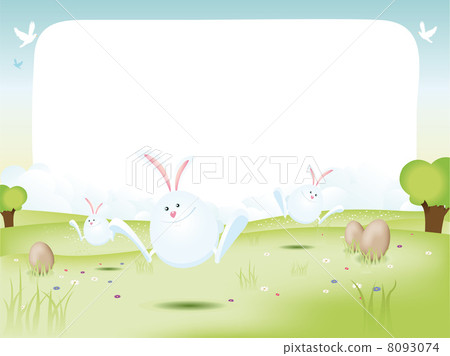 Easter Bunnies With Eggs Easter Bunnies With Eggs 8093074
