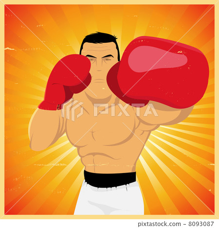 Left Jab - Grunge Boxer Poster 8093087