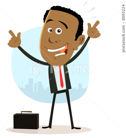 Cool Happy African Businessman 8093224